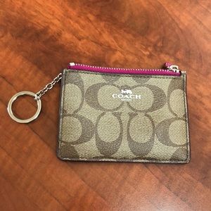Coach wallet keychain card holder